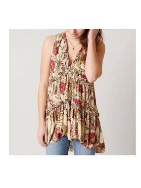 Free People HummingBird/Floral Festival Boho Top